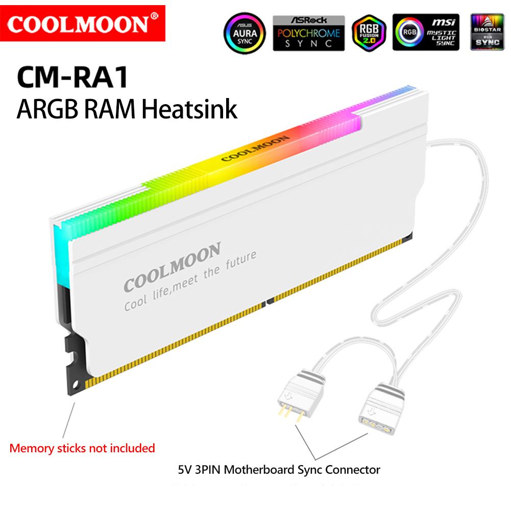 COOLMOON 5V-3PIN ARGB RAM ヒートシ - Ddr5 Rgb Ram のレビューと価格