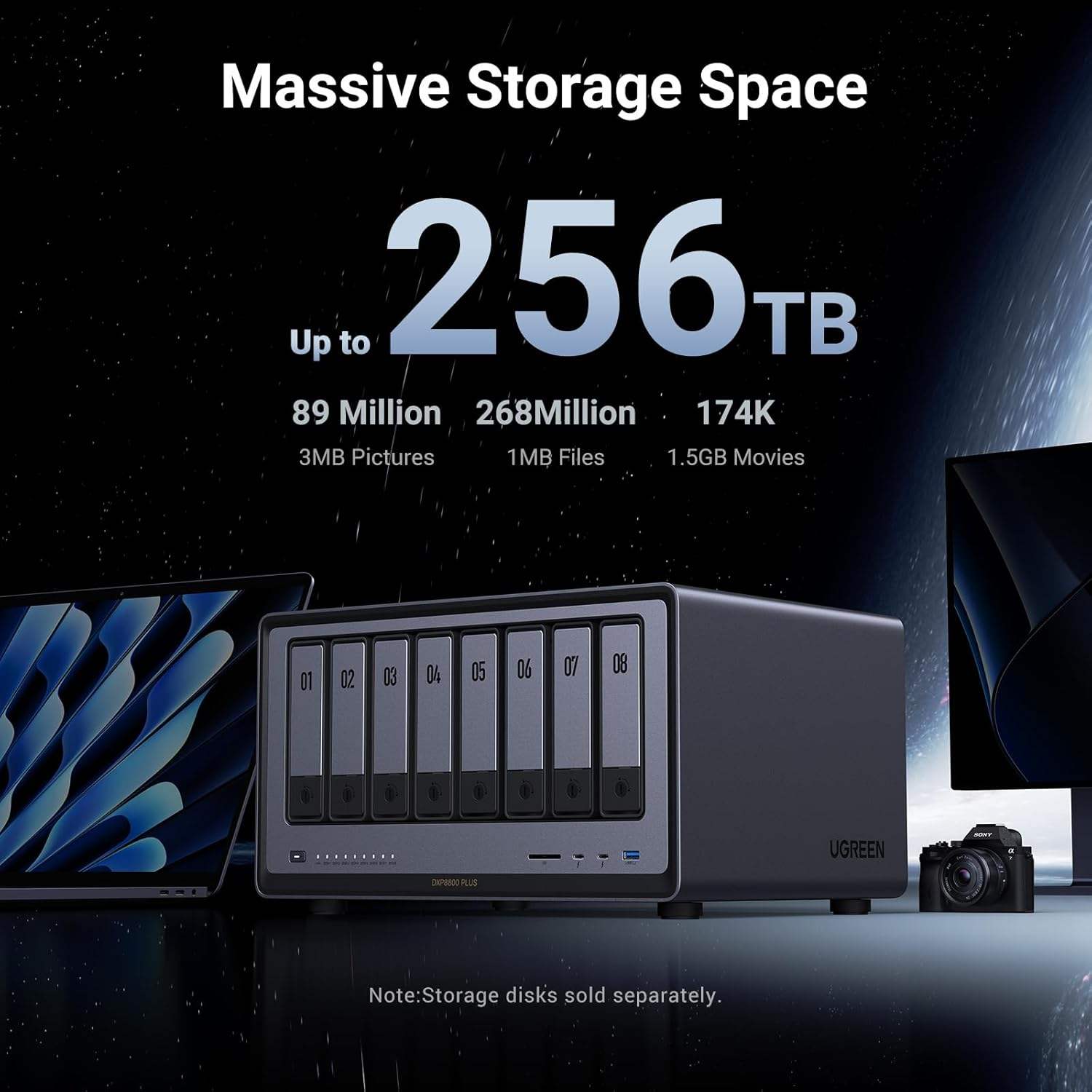 UGREEN NAS DXP8800 Plus 8ベイデスク - Ddr5 8Gb のレビューと価格